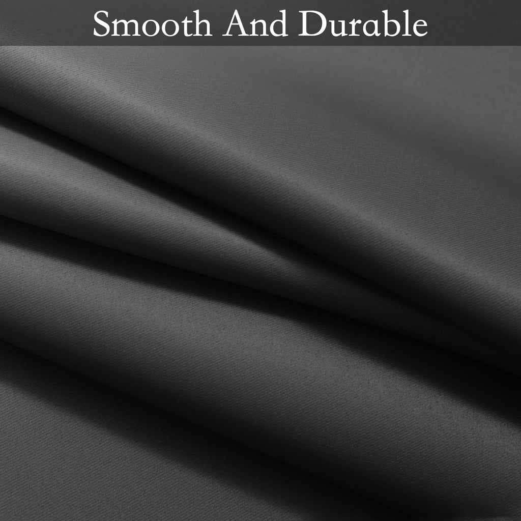SimpleHome Ombre Black to Grey White Curtains for Living Room 42Wx45L