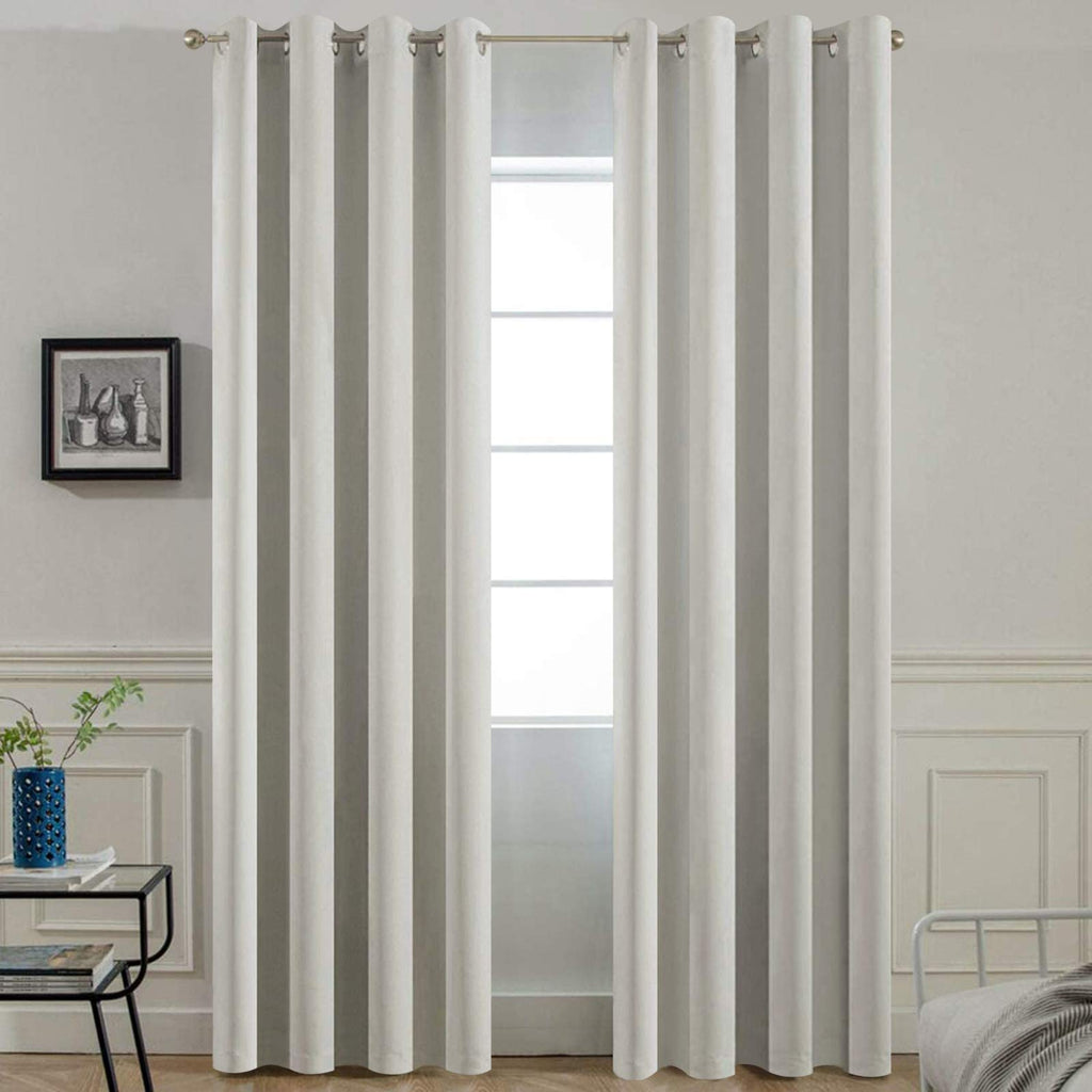 Yakamok Room Darkening Curtains 52x84 inch Length Light Beige-Living Room