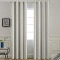 Yakamok Room Darkening Curtains 52x84 inch Length Light Beige-Living Room