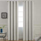 Yakamok Room Darkening Curtains 52x84 inch Length Light Beige-Living Room