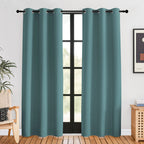 NICETOWN Modern Blackout Curtains Noise Reducing, Greyish Blue, 2 Panels, W42 x L80 -Inch, Thermal Insulated and Privacy Room Darkening Drape Panels for Boy's Guest Room Door Window