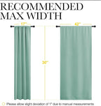 NICETOWN 2 Panels Blackout Curtains, Rod Pocket Thermal Insulated Drapes for Kitchen, Heavy Duty Small Window Treatment for Dorm Room, Studio Apartment, Basement (Aqua, W42 x L30)