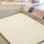9x12 Fluffy Area Rugs for Living Room,Large Fuzzy Shag Area Rug for Bedroom,Ivory Soft Non-Shedding Indoor Plush Carpet for Kids Bedroom Nursery Home Decor