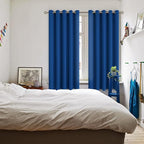 BGment Blackout Curtains for Bedroom - Grommet Thermal Insulated Room Darkening Curtains for Living Room, 70 x 63 Inch, 2 Panels, Royal Blue