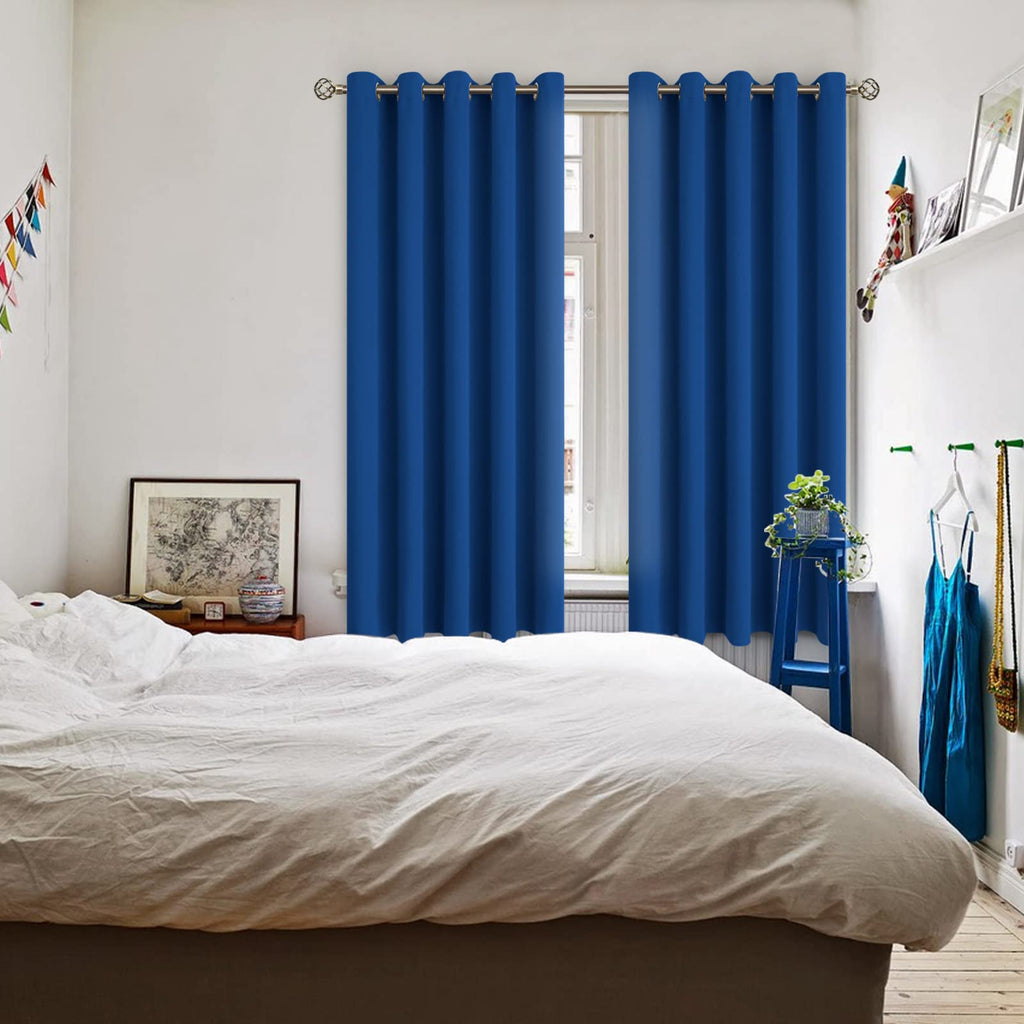 BGment Royal Blue Blackout Curtains for Bedroom 63 Inch Long - 2 Panels