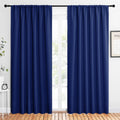 NICETOWN 2 Panels Blackout Curtains, Rod Pocket Thermal Insulated Drapes 84 inches Long, Easy-Care Modern Home Decoration Sunshades for Guest Room, Living Room, Office, 62 x 84 Inch, Royal Blue