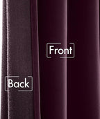 MIULEE Dark Purple Velvet Curtains 90 inches - Luxury Blackout Curtains for Bedroom Living Room Thermal Insulated Super Soft Window Drapes Rod Pocket & Back Tab, W52 x L90 inches, 2 Panels