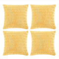 Fancy Homi 4 Packs Decorative Throw Pillow Covers for Living Room Couch Bed, Modern Farmhouse Boho Home Décor Accent Cushion Case, 22" x 22", Yellow