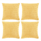 Fancy Homi 4 Packs Decorative Throw Pillow Covers for Living Room Couch Bed, Modern Farmhouse Boho Home Décor Accent Cushion Case, 22" x 22", Yellow