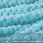 BEDELITE Light Blue Throw Blanket for Couch, Soft Gifts for Women, 50 * 60