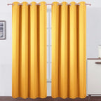 LEMOMO Blackout Curtains 52 x 90 Inch Long Yellow Curtains Set of 2 Panels Room Darkening Curtains for Bedroom and Living Room