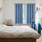 BGment Denim Blue Blackout Curtains for Bedroom 54 Inch Long - 2 Panels