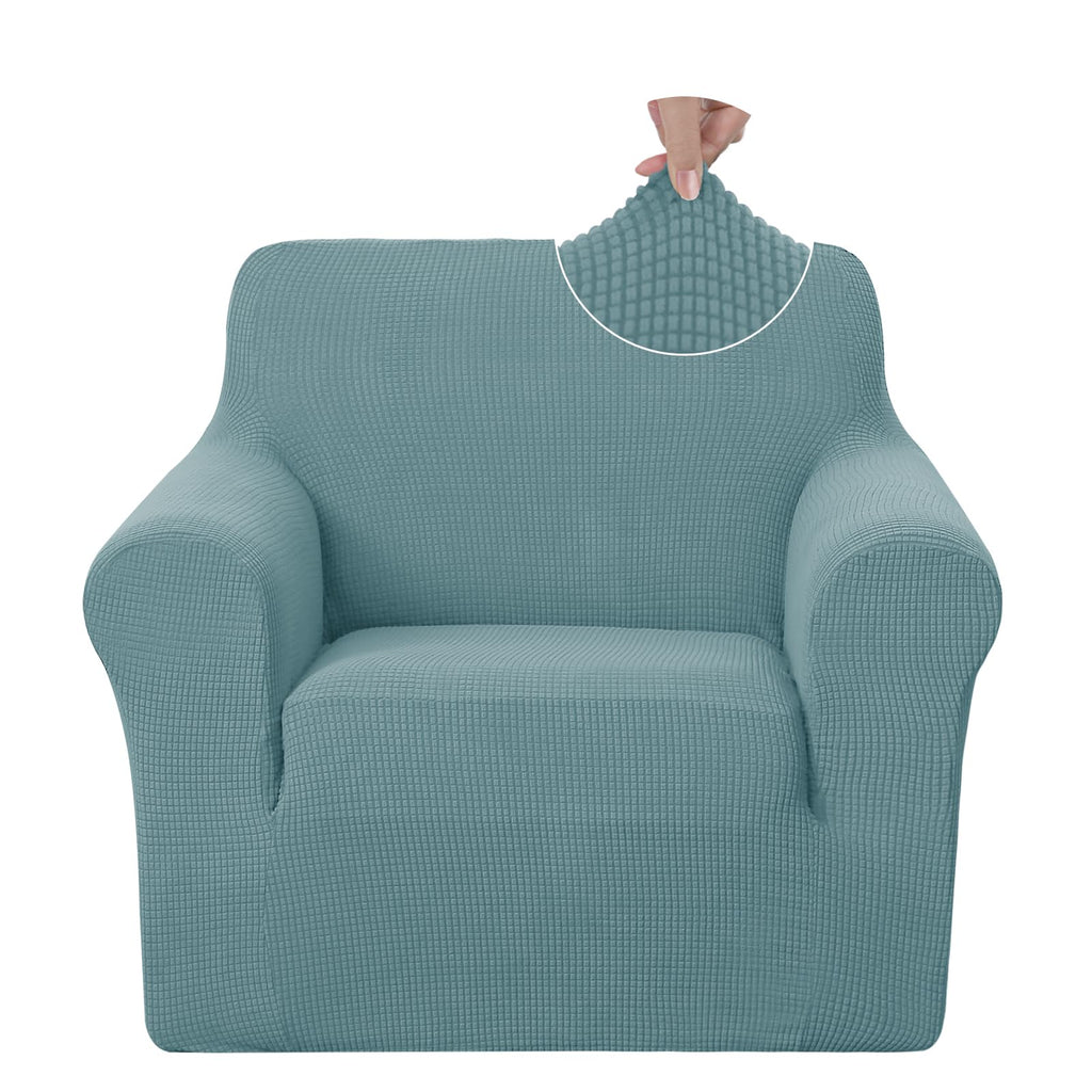 U-NICE HOME Stretch Recliner Chair Cover Armchair Slipcover, Light Blue