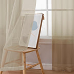 Simplebrand Taupe Sheer Curtains 96 Inches Long, Light Filtering Light Brown Rod Pocket Solid Color Window Sheer Curtain Panels, Elegant Curtains & Drapes for Living Room, Bedroom 2 Panels, 42" W