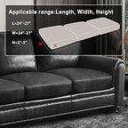 Leather Look Couch Cushion Covers Sofa Seat Slipcovers Sets Couches Furniture Protector for Sectional Armchair Loveseat Pets Kids Stretch Spandex Fabric (3 Cushion Sofa, Dark Grey)