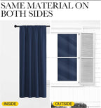 NICETOWN Bedroom Curtains Blackout Draperies, Home Decorations Thermal Insulated Solid Pole Top Blackout Drapes for Living Room (Navy, 1 Pair, 34-inch W x 63-inch L)