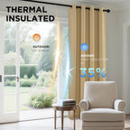 Joydeco Long Blackout Curtains for Bedroom & Living Room 120 Inch 2 Panels