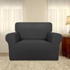 PureFit Super Stretch Sofa Slipcover – Spandex Non Slip Soft Couch Sofa Cover, Washable Furniture Protector with Non Skid Foam and Elastic Bottom for Kids, Pets (Oversized, Dark Gray)