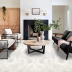 Latepis 9x12 Area Rug for Bedroom White Fluffy Rugs Washable Faux Fur Rug for Living Room Fuzzy Shaggy Rug for Office Entertainment Room Home Décor Rectangle