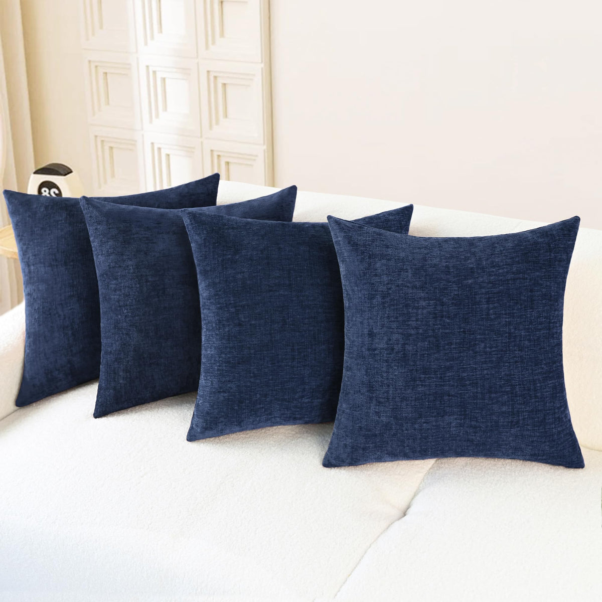 CaliTime Decorative Couch Throw Pillow Covers 18 X 18 Inches Baby Blue
