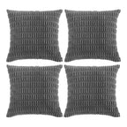 Fancy Homi 4 Packs Decorative Throw Pillow Covers for Living Room Couch Bed, Modern Farmhouse Boho Home Décor Accent Cushion Case, 20" x 20", Dark Gray