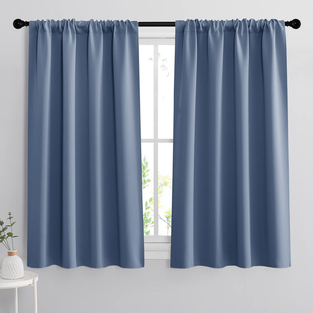 RYB HOME Blackout Curtains for Bedroom Living Room Nursery 63 inches Long