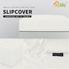 Easy-Going Stretch Chair Cushion Cover Sofa Cushion Furniture Protector Sofa Seat Sofa Slipcover Sofa Cover Soft Flexibility with Elastic Bottom(Chair Cushion, Cream)