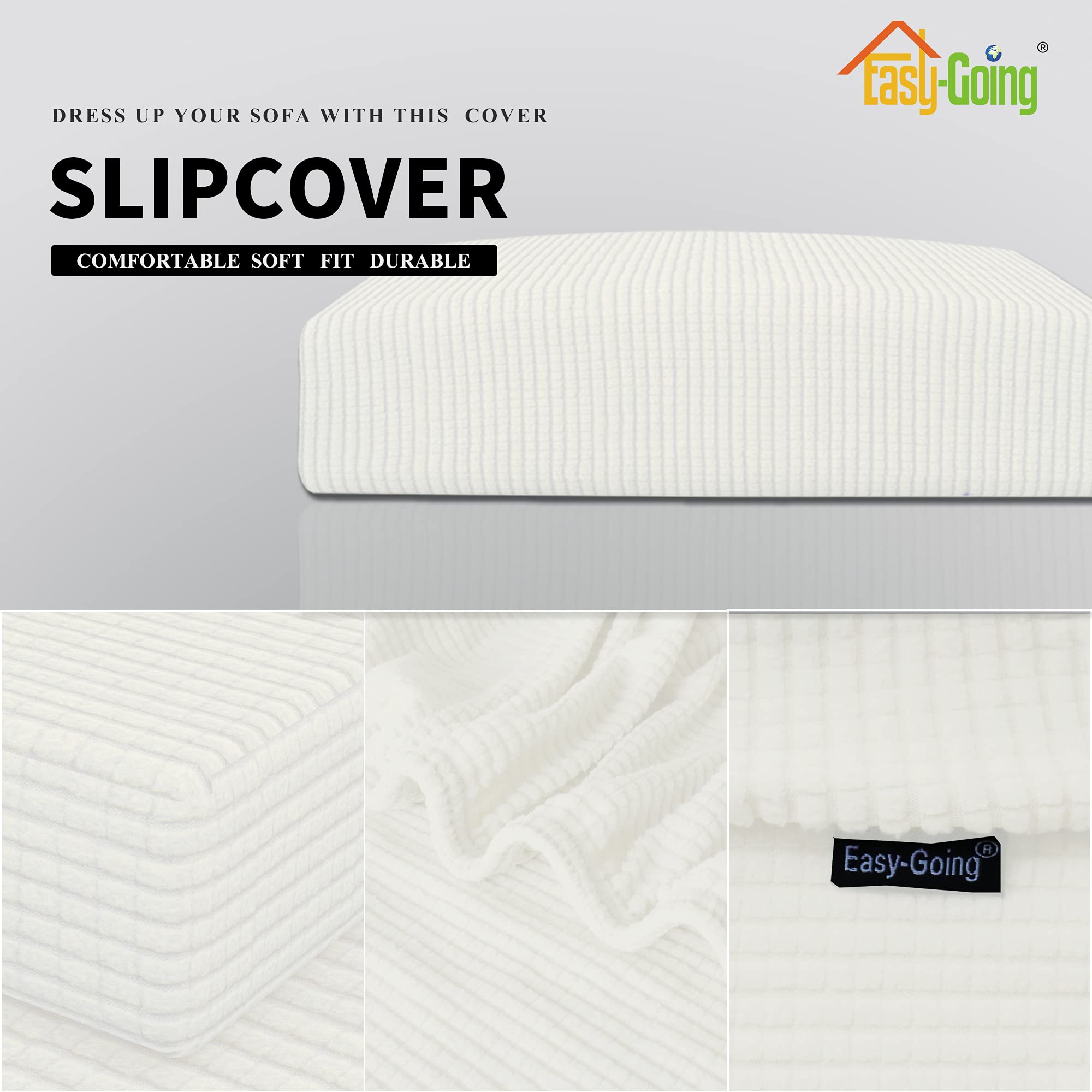 Easy-Going Stretch 1 Piece Chair Couch Cushion Cover for Sofa