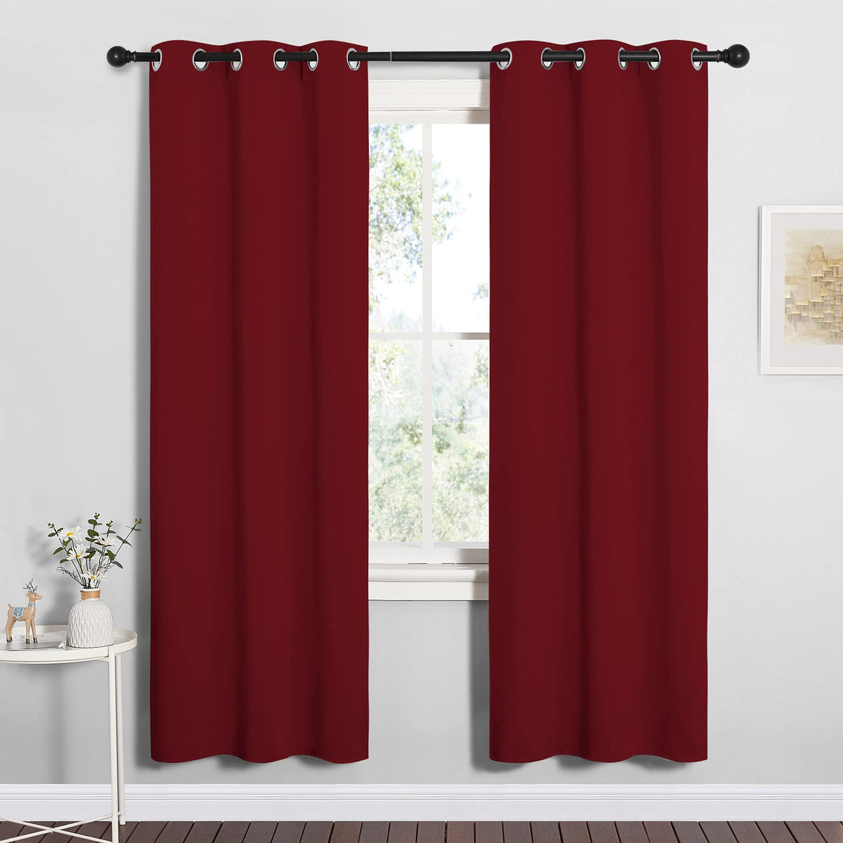 NICETOWN Navy Blackout Curtains for Kid's Room 42" Wide x 78" Long 2 Panels