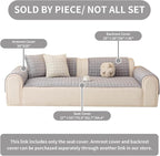 Velvet Couch Covers for Dogs, Dog Sectional Couch Covers, Pet Couchs Cover for Loveseat, Couchs Protector for Dogs, Sectional Sofa Cover for Pet Washable(1PC,Light Grey,27.6"×59")