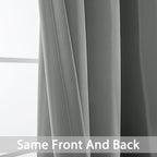 Yakamok Room Darkening Curtains 62x84 inch Length Dove Grey-Living Room