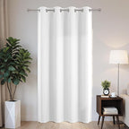 Joydeco Blackout Patio Sliding Door Curtains 90 Inches Long, Grommet Privacy Room Divider Curtains, Extra Wide Thermal Blackout Drapes for Bedroom Living Room (Pure White, 60Wx90L, 1 Panel)