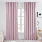 Deconovo Blackout Curtains for Bedroom, Living Room Curtains 63 Inches Long