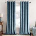 MIULEE Velvet Curtains Dark Slate Blue 52 x 96 Inch Length Set of 2