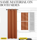 NICETOWN Bedroom Small Blackout Curtains 78 inches Long, Burnt Orange, 1 Pair, 42 x 78 inches, Privacy and Thermal Insulated Blackout Drapes for Office Windows