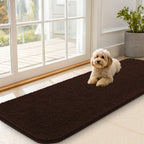 OLANLY Dog Door Mat for Muddy Paws 59x20, Super Absorbent Chenille Mud Mat