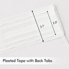 MIULEE Pure White Back Tab Blackout Curtains 90 Inches Long 2 Panels Set for Living Room Bedroom Privacy, Rod Pocket/Pinch Pleat Thermal Insulated Room Darkening Pleated Light Blocking Drapes
