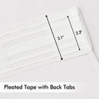 MIULEE Pure White Back Tab Blackout Curtains 52x102 Inch Long 2 Panels Set