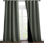 NICETOWN Full Shading Curtains 96 inches Long 2 Panels Set for Windows, Super Heavy-Duty Black Lined Blackout Curtains for Bedroom, Privacy Assured Window Treatment (Dark Mallard, 55 inches W)