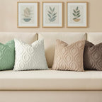 decorUhome Throw Pillow Covers 12x20 Inch Set of 2, Soft Plush Faux Wool Sage Green Solid Couch Pillow Covers, Accent Farmhouse Neutral Rectangle Pillow Cases for Sofa Bed Living Room
