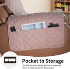 Easy-Going Oversized Recliner Cover Reversible Couch Cover Sofa Cover for Living Room Water Resistant Furniture Protector with Elastic Straps for Pets Dog (Oversized Recliner, Pink/Beige)