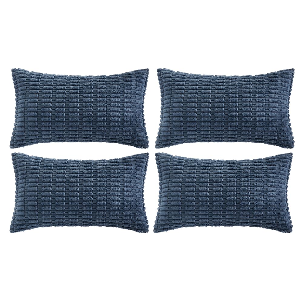 Fancy Homi 4 Packs Decorative Throw Pillow Covers for Living Room Couch Bed, Modern Farmhouse Boho Home Décor Accent Cushion Case, 24" x 14", Rust