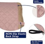 PureFit Reversible Quilted Sofa Cover, Water Resistant Slipcover Furniture Protector, Washable Couch Cover with Non Slip and Elastic Straps for Kids, Dogs, Pets (Small Recliner, Pink/Beige)