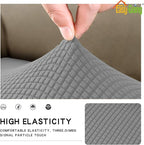 Easy-Going Stretch Cushion Cover Sofa Cushion Furniture Protector Sofa Seat Sofa slipcover Sofa Cover Soft Flexibility with Elastic Bottom(Oversized Sofa Cushion, Light Gray)