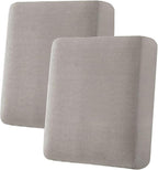 H.VERSAILTEX Super Stretch Individual Seat Cushion Covers Sofa Covers Couch Cushion Covers Slipcover Sets Thick Jacquard Textured Twill Fabric (2 Piece Medium Sofa Cushion Covers, Taupe)