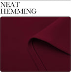 NICETOWN Wine Red Blackout Curtains 63 inches Long for Living Room, Darkening Window Curtain Panels, Easy-Care Solid Thermal Insulated Draperies/Drapes for Daughter Room