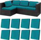 8Pcs Stretch Patio Cushion Covers,Outdoor Couch Covers Replacement,Outdoor Couch & Sofa Slipcovers,for Patio Furniture Cushion Covers,Washable Reusable Furniture Protector (Peacock Blue,Cover Only)