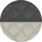 PureFit Reversible Quilted Sofa Cover, Water Resistant Slipcover Furniture Protector, Washable Couch Cover with Non Slip and Elastic Straps for Kids, Dogs, Pets (Oversized Loveseat, Dark Gray/Beige)
