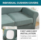 Turquoize 4 Piece Sofa Covers for 3 Cushion Couch Sofa Slipcover Soft Couch Cover for Dogs-Washable Sofa Furniture Covers with 3 Individual Large Cushion Covers (XL Sofa,Dark Cyan)