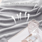 Exclusivo Mezcla Fleece Light Grey Throw Blanket for Couch, Sofa, Super Soft and Warm Blankets, All Season, Cozy, Plush, Lightweight, 50x60 Inches